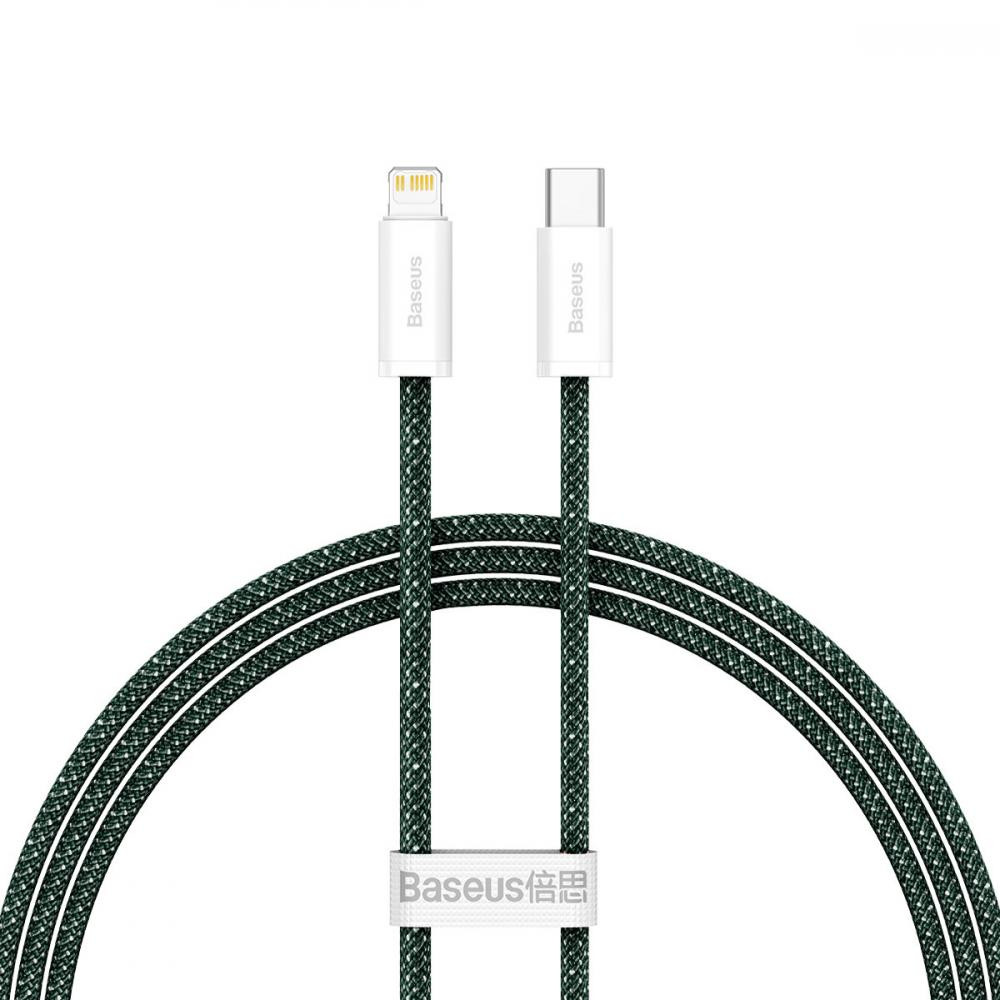 Baseus Dynamic 2 Series USB Type-C - Lightning 20W 1m Green (CALD040206) - зображення 1