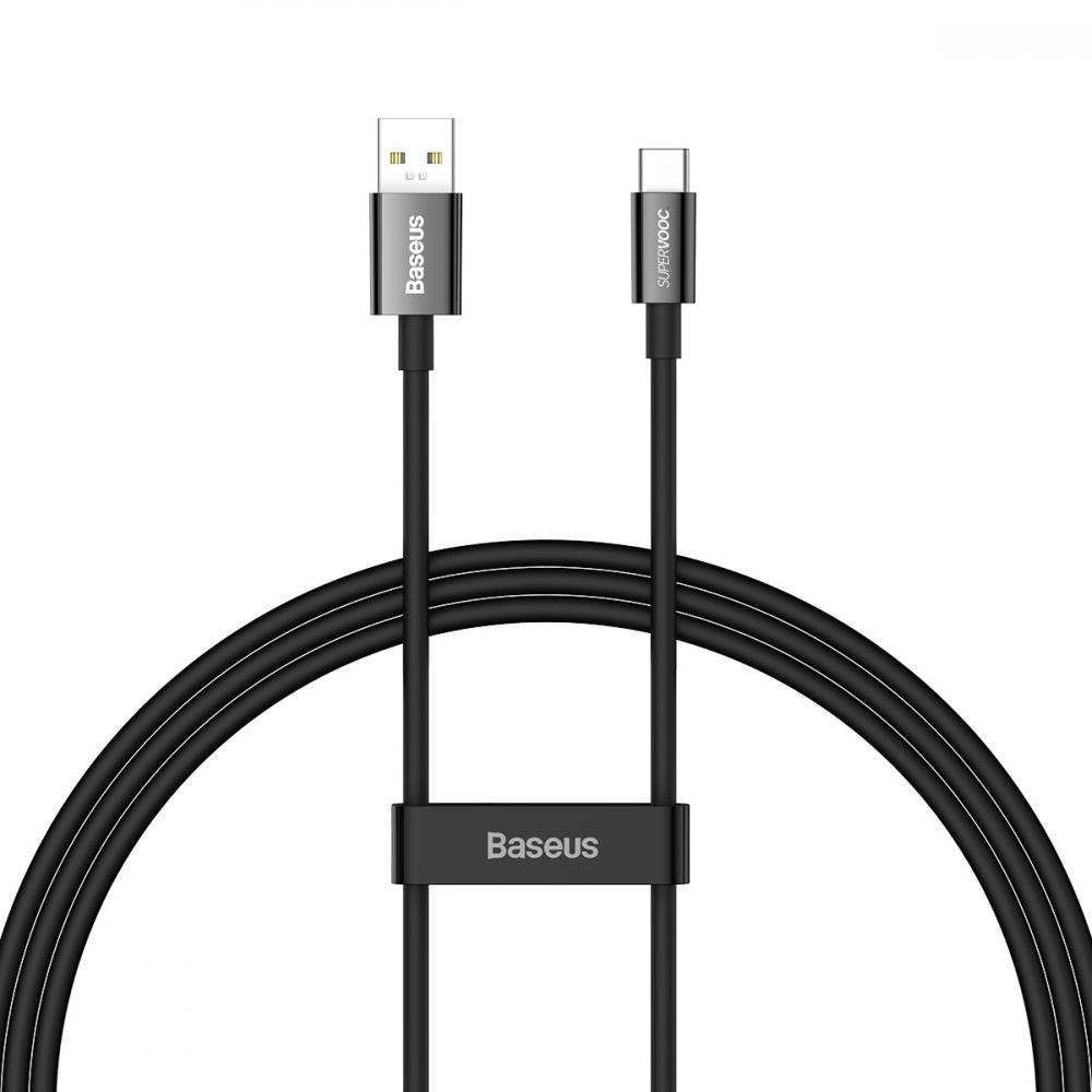 Baseus Superior Series USB Cable to USB-C Fast Charging Data 65W 2m Black (CAYS001001) - зображення 1