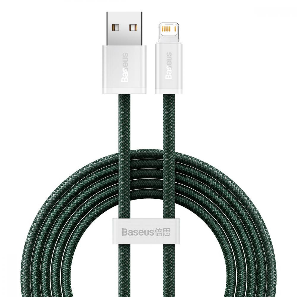Baseus Dynamic 2 Series USB Cable to Lightning Fast Charging 2m Green (CALD040106) - зображення 1