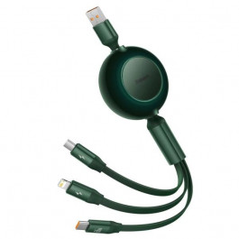 Baseus USB-C to Micro USB/Lightning/Type-C Bright Mirror 2 Series 66W 1.1m Green (CAMJ010106)