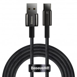   Baseus Tungsten Gold Fast Charging USB to Type-C 100W 2m Black (CAWJ000101)