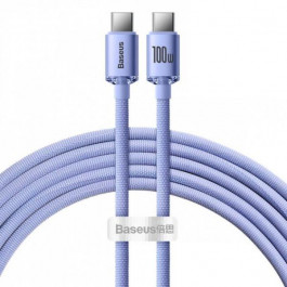 Baseus Crystal Shine Fast Charging Data Cable Type-C to Type-C 100W 2m Purple (CAJY000705)