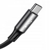 Baseus Fabric 3-in-1 Flexible cabel USB M+L+T 3.5A 1.2m Dark Gray (CAMLT-BYG1) - зображення 6