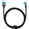 Baseus MVP 2 Elbow-shaped Fast Charging Data Cable Type-C to Lightning 20W 1m Black/Blue (CAVP000221) - зображення 1