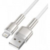 Baseus USB-A - Lightning Cafule Series Metal Data Cable 1m White (CALJK-A02) - зображення 2