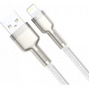 Baseus USB-A - Lightning Cafule Series Metal Data Cable 1m White (CALJK-A02) - зображення 3