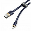 Baseus cafule Cable USB For iP 2.4A 1m Gold+Blue (CALKLF-BV3) - зображення 4