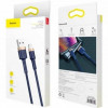 Baseus cafule Cable USB For iP 2.4A 1m Gold+Blue (CALKLF-BV3) - зображення 5