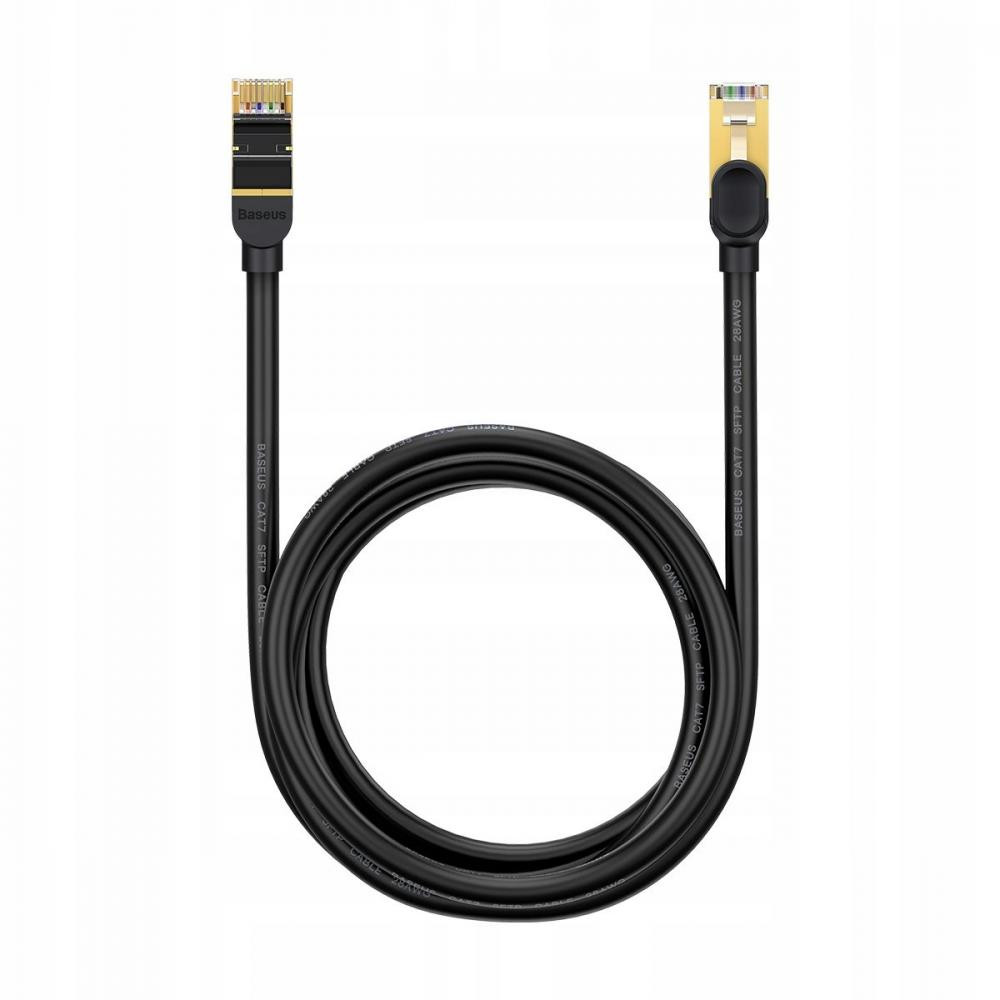 Baseus High Speed Seven types of RJ45 10Gigabit network cable 3m Black (WKJS010401) - зображення 1