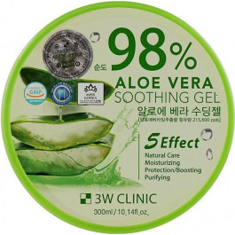 3W CLINIC Крем-гель  многофункциональный увлажняющий Aloe Vera Soothing Gel 300 мл