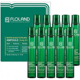 Floland Філер для волосся та шкіри голови  Biotin Scalp Cooling Ampoule 13 мл х 10 шт (8809708710240)