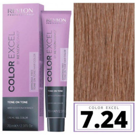 Revlon Фарба для волосся  Color Excel By Revlonissimo Tone On Tone 7.24 Середньо-райдужний мідний блонд 70 