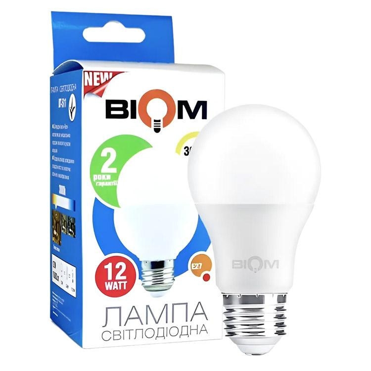 Biom LED BT-511 A60 12W E27 3000К матовая - зображення 1