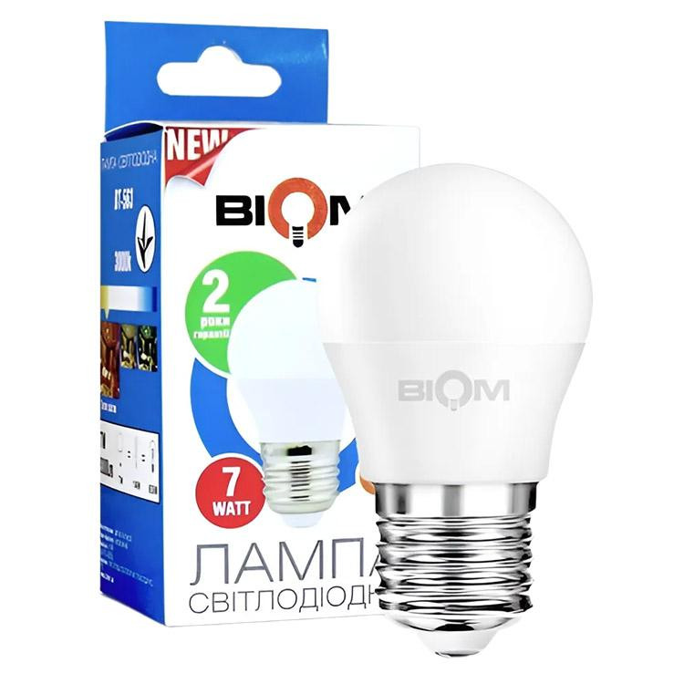 Biom LED BT-563 G45 6W E27 3000К матовая - зображення 1