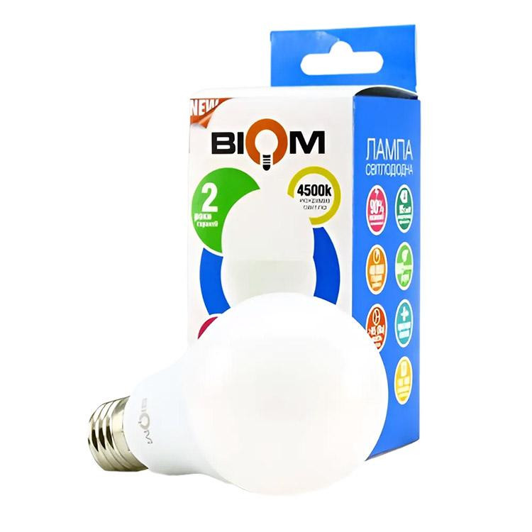 Biom LED BT-516 A65 15W E27 4500К матовая - зображення 1