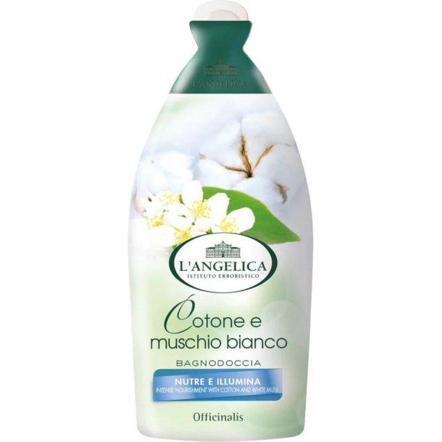 L'Angelica Гель-піна для душу та ванни  Bath & Shower Gel Cotone e Muschio bianco Бавовна та білий мускус 450 м - зображення 1