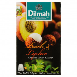 Dilmah Чай чорний  Peach&Lychee, 20 пакетиків (896869) (9312631142266)