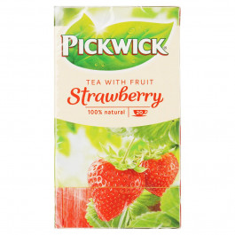 Pickwick Чай чорний байховий  зі шматочками полуниці, 20х1.5 г (8711000278703)