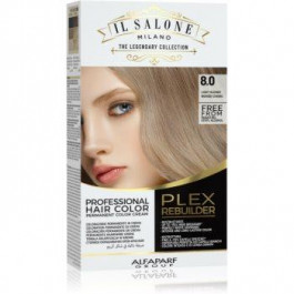Alfaparf Il Salone Milano Plex Rebuilder перманентна фарба для волосся відтінок 8.0 - Light Blonde 1 кс