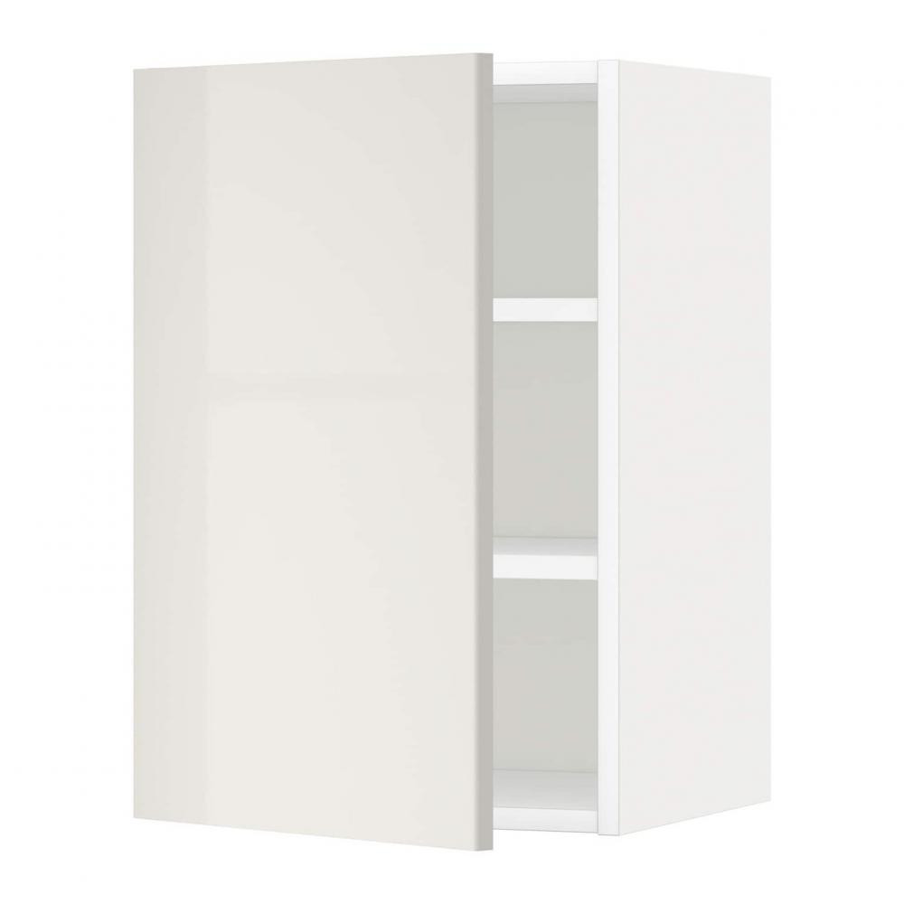 IKEA METOD194.691.01 навісна шафа з полицями, білий/Ringhult світло-сірий - зображення 1