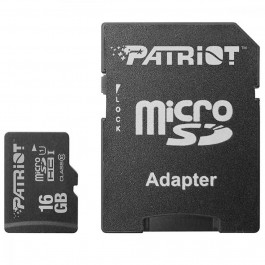 PATRIOT 16 GB microSDHC UHS-I + SD adapter PSF16GMCSDHC10