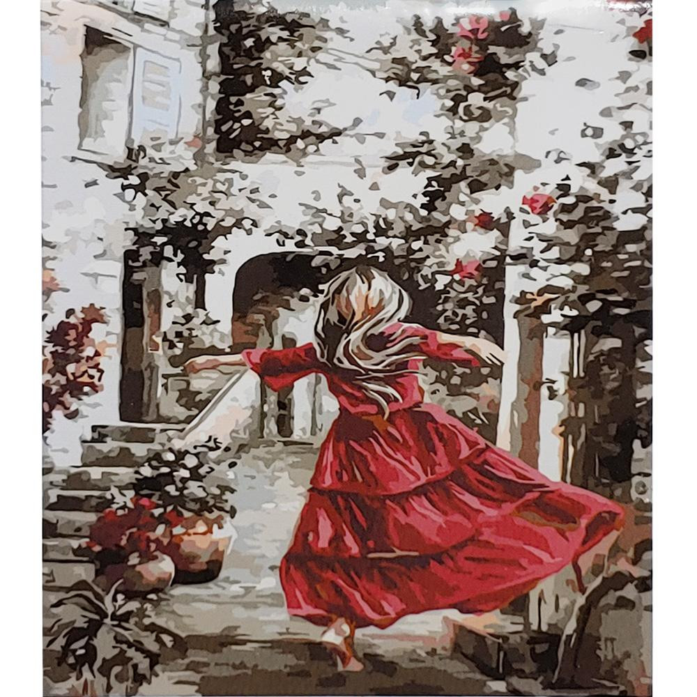 STRATEG Картина за номерами ПРЕМІУМ Танець у дворі розміром 30х40 см SS-6542 - зображення 1