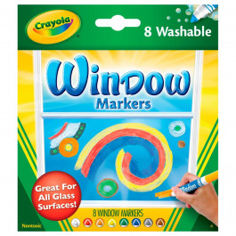 Crayola Набор фломастеров для рисования на стекле (washable), 8 шт  256344.024