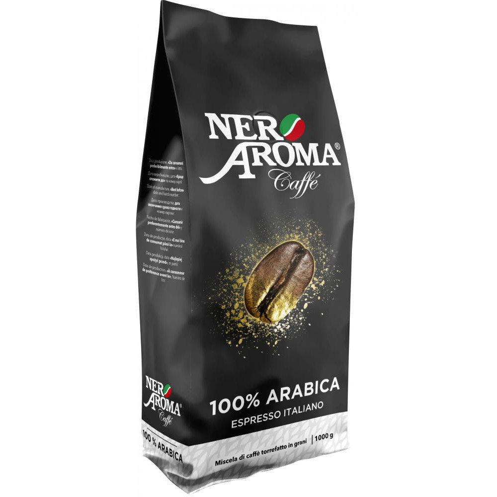 Nero Aroma Exclusive 100% Arabica зерно 1кг (8019650003738) - зображення 1