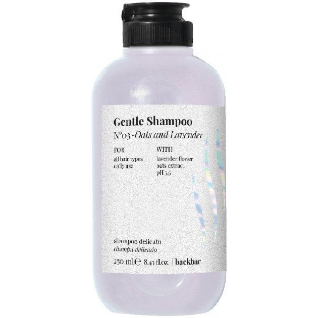 FarmaVita Шампунь  Back Bar Gentle Shampoo N°03 - Oats and Lavender для всех типов волос 250 мл (8022033107176 - зображення 1