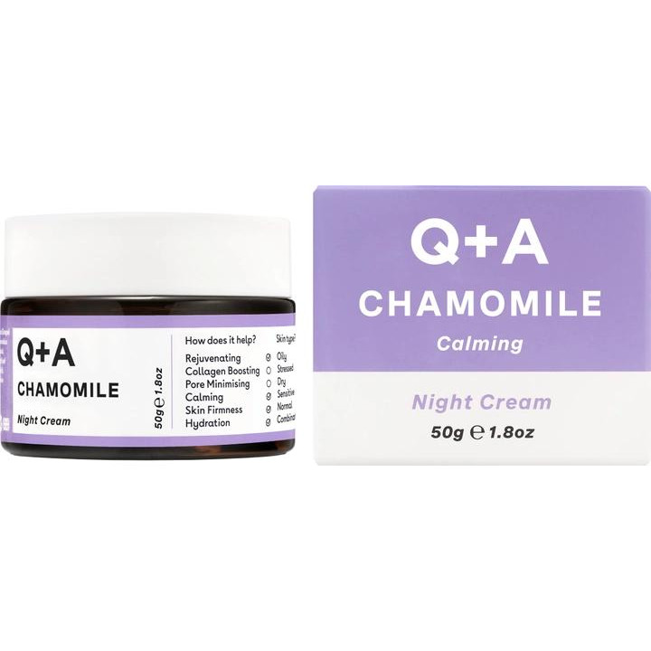 Q+A - Відновлюючий та заспокійливий нічний крем для обличчя з ромашкою - Chamomile - Night Cream - 50ml - зображення 1