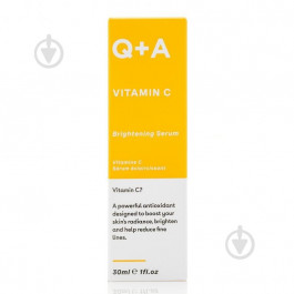 Q+A - Освітлююча сироватка для обличчя з вітаміном C - Vitamin C - Brightening Serum - 30ml