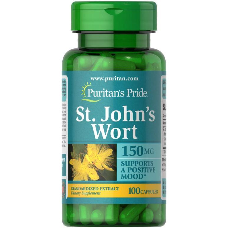 Puritan's Pride St. John's Wort Standardized Extract 150 mg 100 Capsules - зображення 1