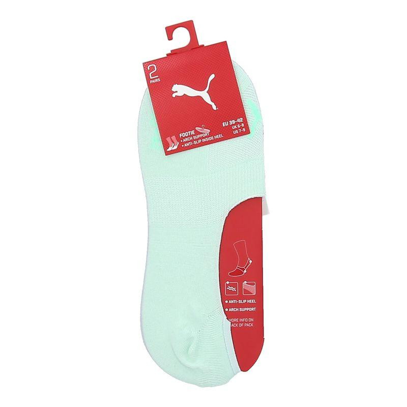 PUMA Набор следов  Footie 2P Unisex 141011001-004 39-42 2 пары Белый/Мятный (8718824799759) - зображення 1