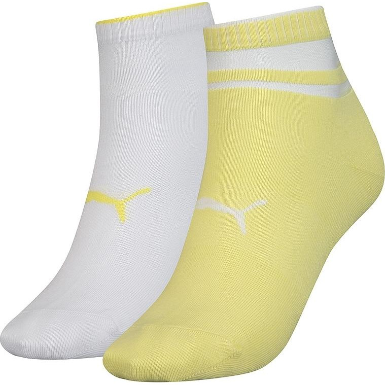 PUMA Набор носков  Short Sock Structure 2p Women 103002001-013 39-42 р 2 пары Жёлтый/Белый (8718824798981 - зображення 1