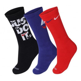 Nike Набір шкарпеток  U Nk Everyday Plus Cush Crew DH3822-905 42-46 3 пари Чорний/Синій/Червоний (1961481