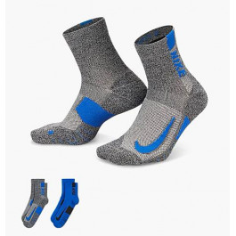 Nike Шкарпетки  U NK MLTPLIER ANKLE 2PR-144 SX7556-937 42-46 Сірий/Синій (196153841291)