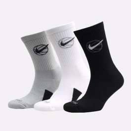 Nike Набор носков  Crew Everyday Bball 3pr DA2123-902 L (42-46) 3 пары Черный/Белый/Серый (194499745853)
