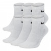 Nike Набор носков  U Nk Everyday Csh Ankl 132 SX7669-100 XL (46-50) 6 пар Белый (194954124858) - зображення 1