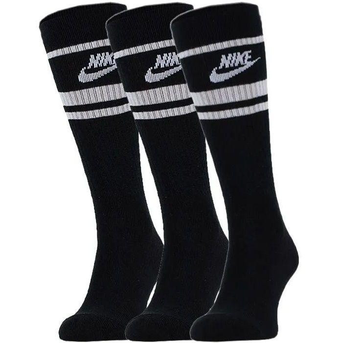 Nike Набор носков  U Nk Crew Nsw Essential Stripe CQ0301-010 34-38 (S) 3 пары Черный (194955069226) - зображення 1