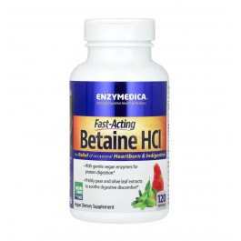Enzymedica Бетаин гидрохлорид, Betaine HCI, , 120 капсул (ENZ-10081)