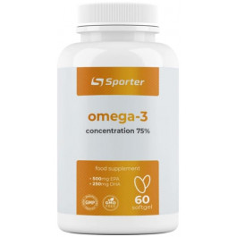 Sporter Omega 3 1000mg 500 EPA & 250 DHA 60 soft gel / 60 servings