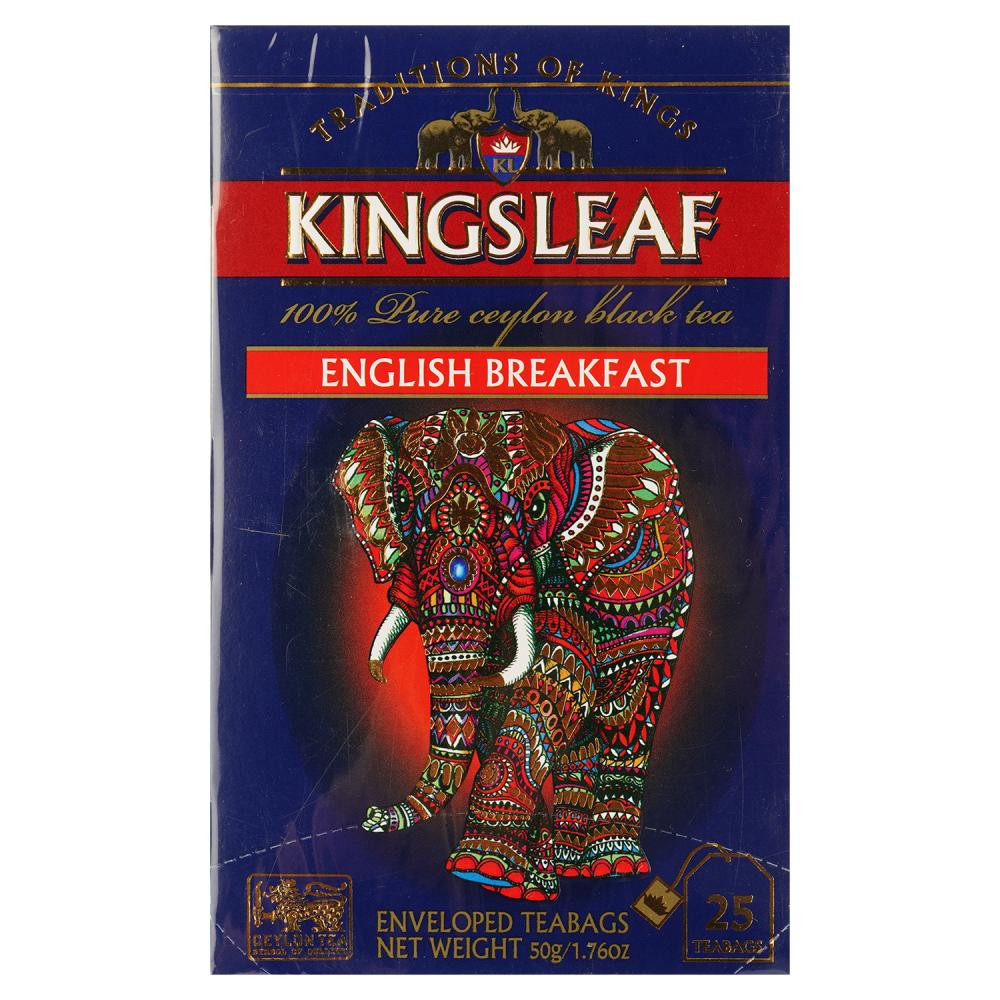 Kingsleaf Чай чорний  English Breakfast, конверт, 25*2 г (4792252942530) - зображення 1