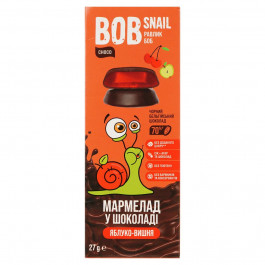   Bob Snail Мармелад BobSnail яблоко-вишня-бельгийский черный шоколад 27 г (4820219341161)