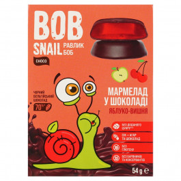Bob Snail Мармелад  Яблуко Вишня в чорному шоколаді 54 г (1740484)