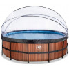 EXIT Wood Pool 488x122cm + sand filter pump, cover, heat pump / brown (30.67.16.10) - зображення 3