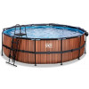 EXIT Wood Pool 488x122cm + sand filter pump, cover, heat pump / brown (30.67.16.10) - зображення 4