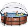 EXIT Wood Pool 488x122cm + sand filter pump, cover, heat pump / brown (30.67.16.10) - зображення 6