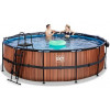 EXIT Wood Pool 488x122cm + sand filter pump, cover, heat pump / brown (30.67.16.10) - зображення 7