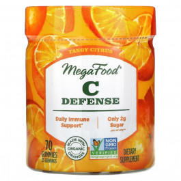 MegaFood Щоденний захист імунітету з вітаміном C, пікантний цитрус, C Defense, , 70 жувальних мармеладок