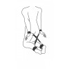 Easytoys Хрестовина з фіксаторами для рук та ніг , штучна шкіра, чорна (ET29881) - зображення 4